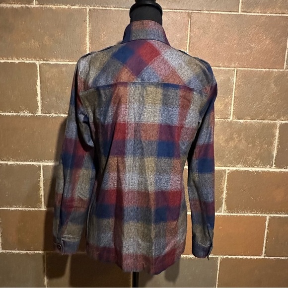 CAbi Collage Plaid Zip Jacket Shacket Blazer Women's S Small - Picture 6 of 9